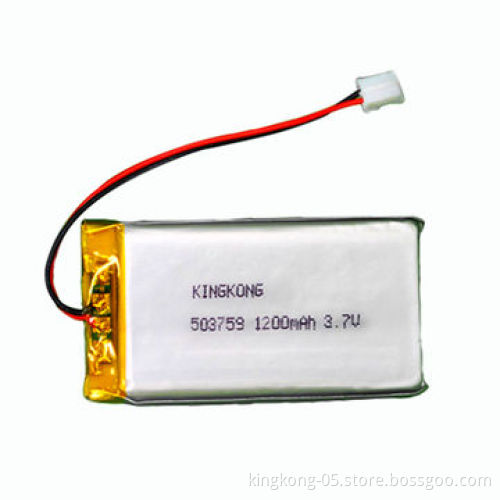 3.7V Li-Polymer mobile phone battery, 1,200mAh T*W*L5*37*59mm